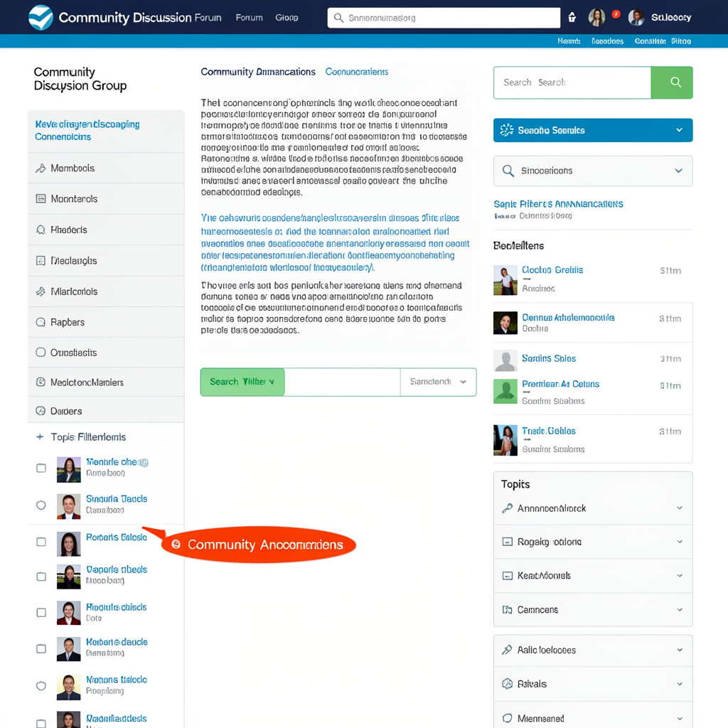 Community discussion forum